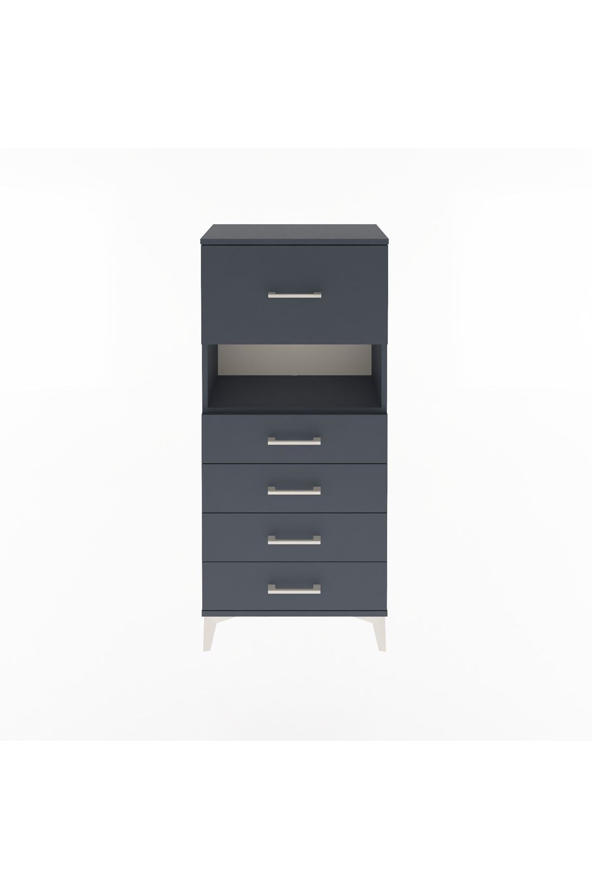 Arges Dolap Tek Raflı 5 Çekmeceli 60x30x134 - S17M030V5A