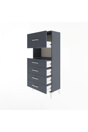 Arges Dolap Tek Raflı 5 Çekmeceli 60x30x134 - S17M030V5A