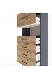 Arges Dolap Tek Raflı 5 Çekmeceli 60x30x134 - S17M030V6A