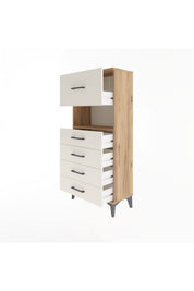 Arges Dolap Tek Raflı 5 Çekmeceli 60x30x134 - S17M030V7A