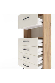 Arges Dolap Tek Raflı 5 Çekmeceli 60x30x134 - S17M030V7A