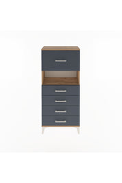 Arges Dolap Tek Raflı 5 Çekmeceli 60x30x134 - S17M030V8A