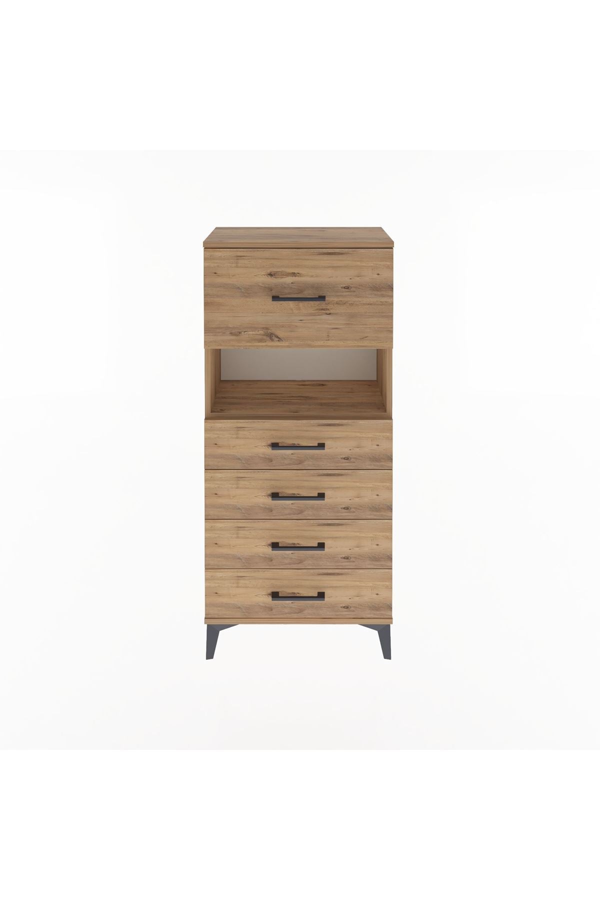 Arges Dolap Tek Raflı 5 Çekmeceli 60x30x134 - S17M030V9A
