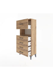 Arges Dolap Tek Raflı 5 Çekmeceli 60x30x134 - S17M030V9A