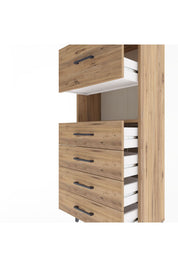 Arges Dolap Tek Raflı 5 Çekmeceli 60x30x134 - S17M030V9A
