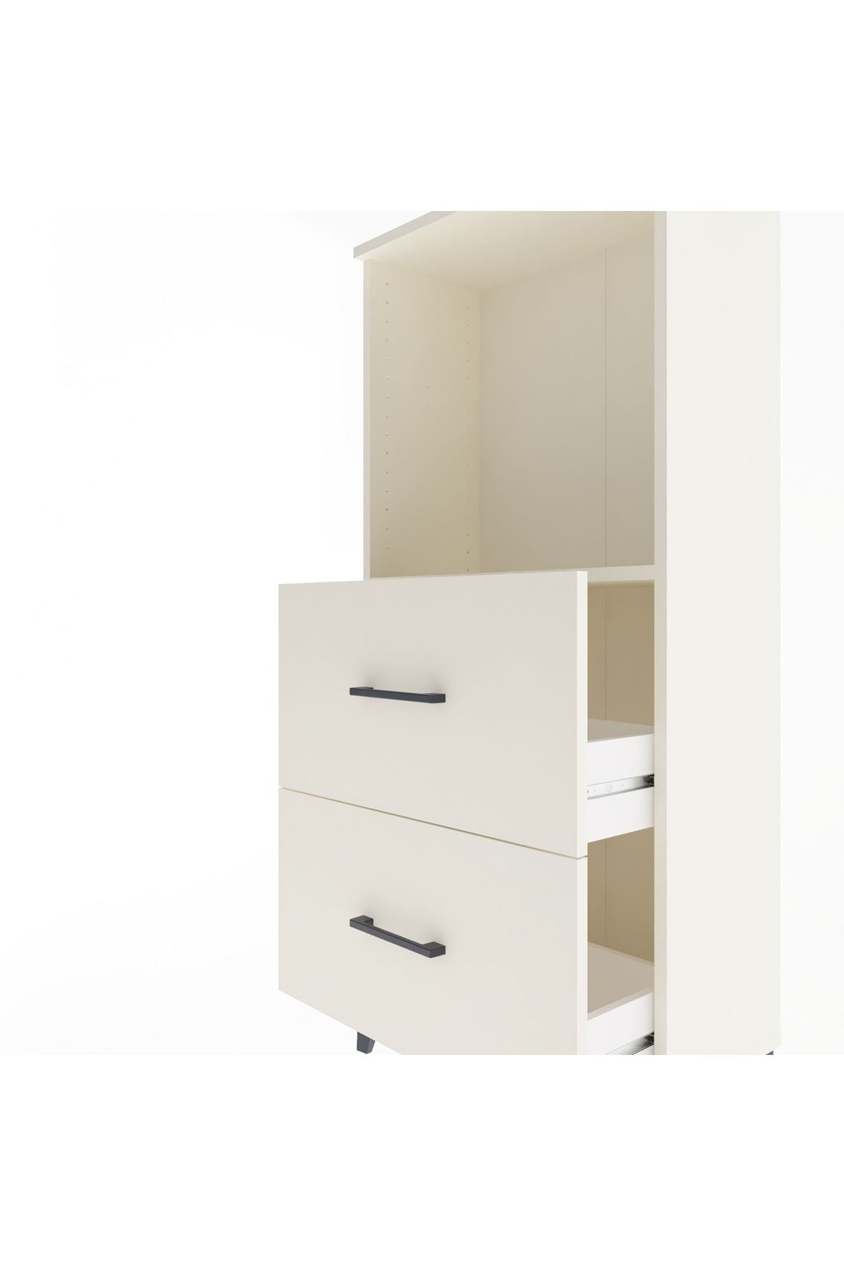 Arges Dolap Tek Raflı 2 Çekmeceli 60x30x134 - S17M031V1A