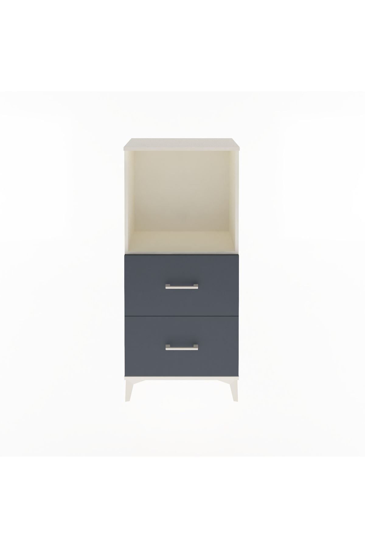 Arges Dolap Tek Raflı 2 Çekmeceli 60x30x134 - S17M031V2A