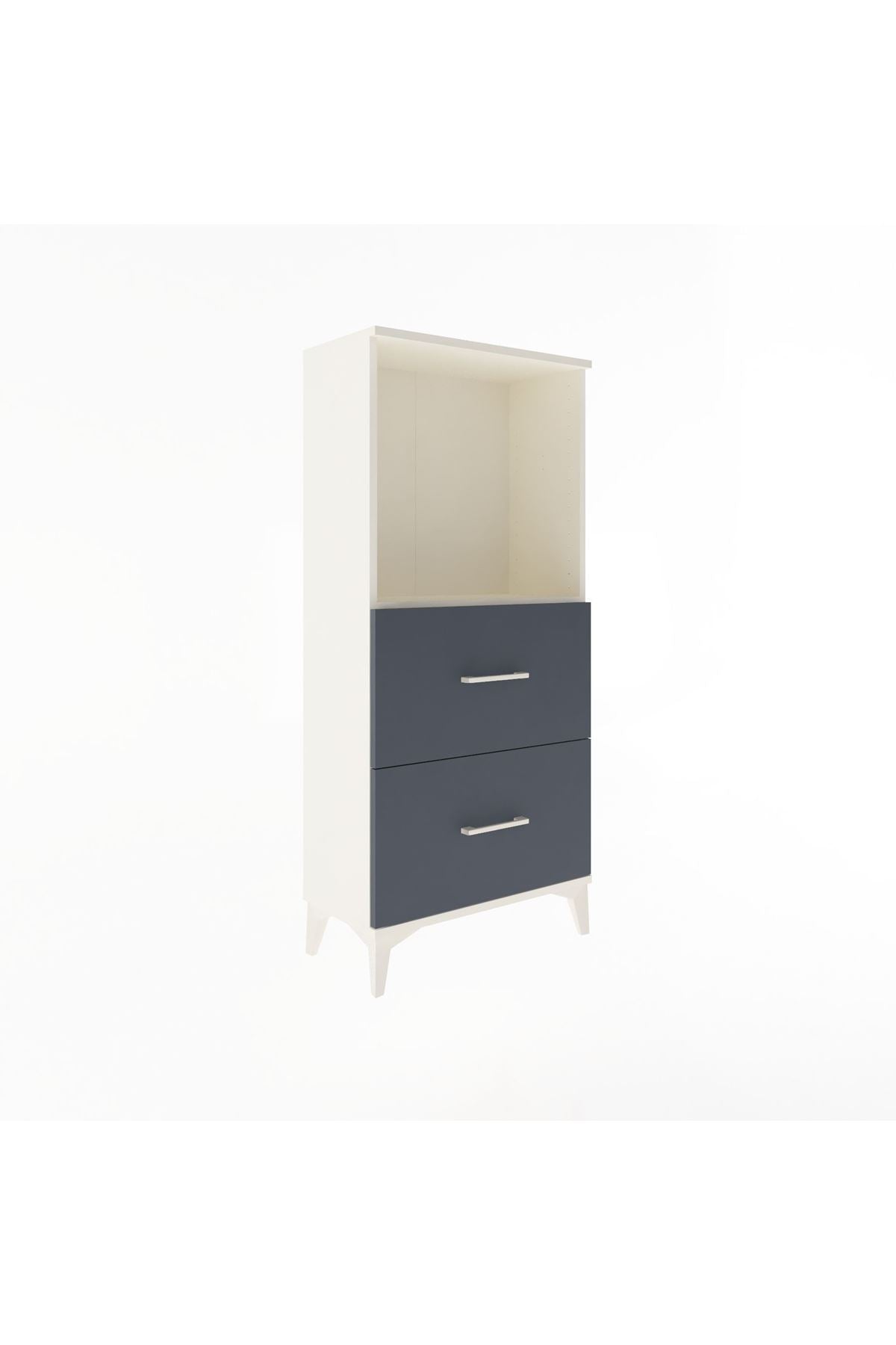 Arges Dolap Tek Raflı 2 Çekmeceli 60x30x134 - S17M031V2A