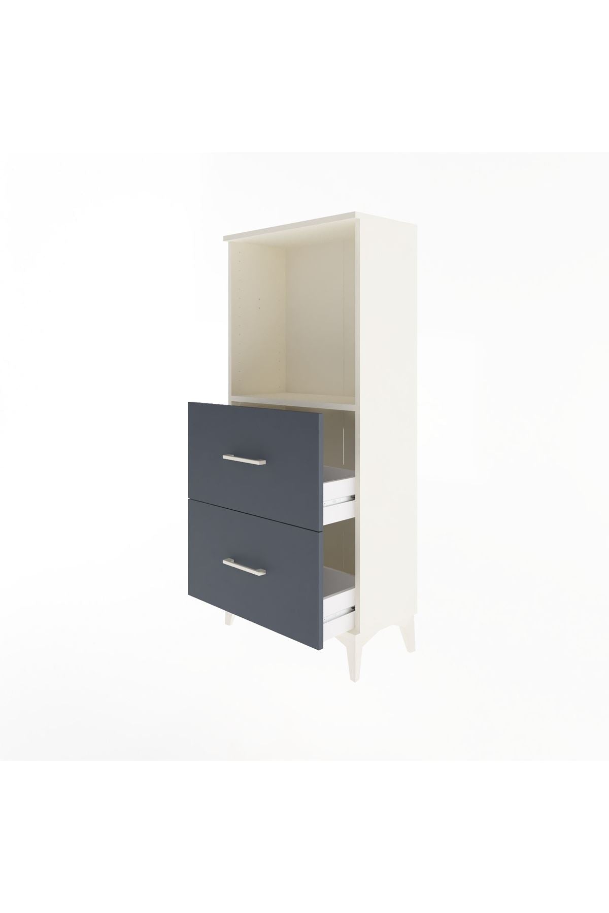 Arges Dolap Tek Raflı 2 Çekmeceli 60x30x134 - S17M031V2A