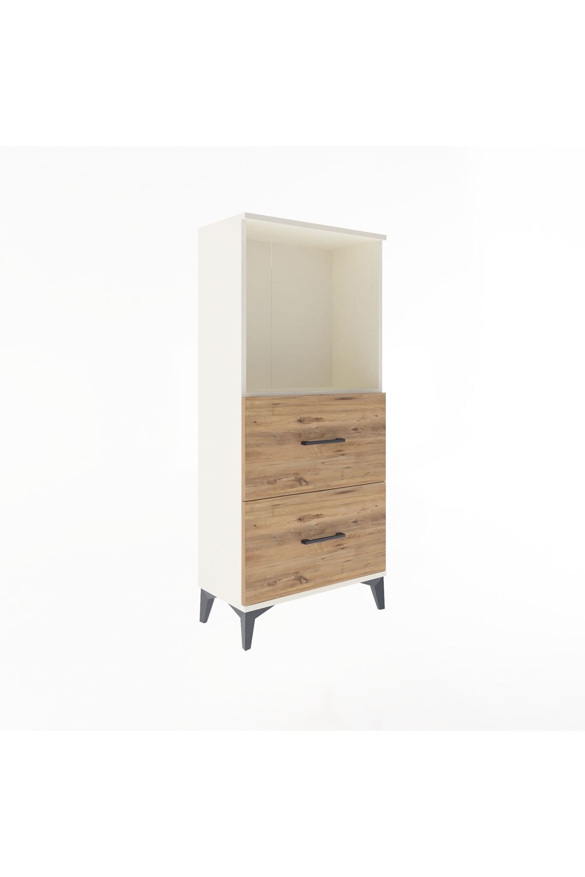 Arges Dolap Tek Raflı 2 Çekmeceli 60x30x134 - S17M031V3A