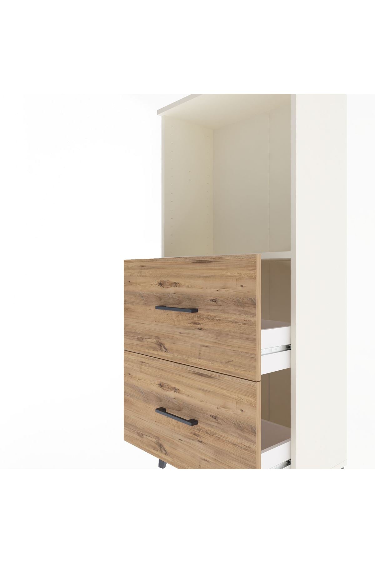 Arges Dolap Tek Raflı 2 Çekmeceli 60x30x134 - S17M031V3A