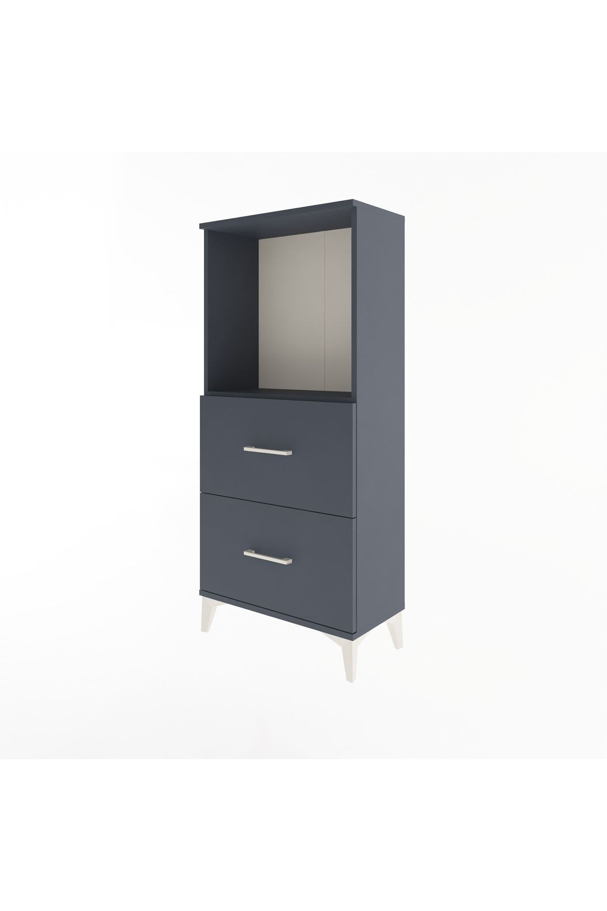 Arges Dolap Tek Raflı 2 Çekmeceli 60x30x134 - S17M031V5A