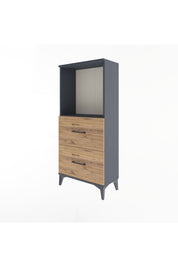 Arges Dolap Tek Raflı 2 Çekmeceli 60x30x134 - S17M031V6A