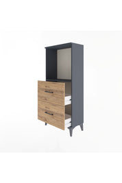Arges Dolap Tek Raflı 2 Çekmeceli 60x30x134 - S17M031V6A
