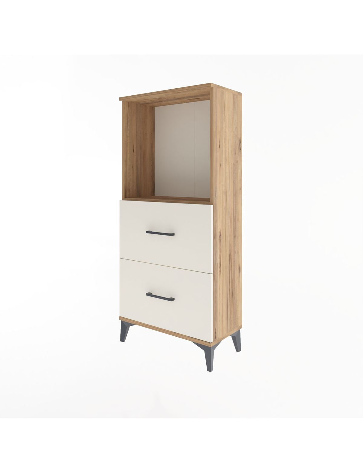 Arges Dolap Tek Raflı 2 Çekmeceli 60x30x134 - S17M031V7A