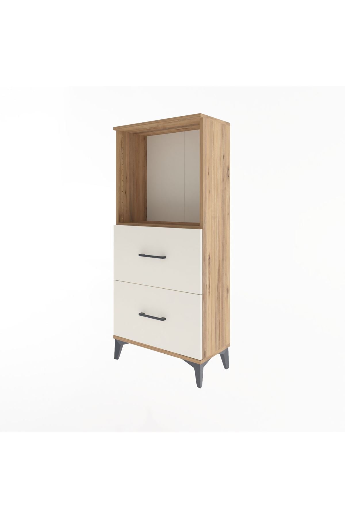 Arges Dolap Tek Raflı 2 Çekmeceli 60x30x134 - S17M031V7A