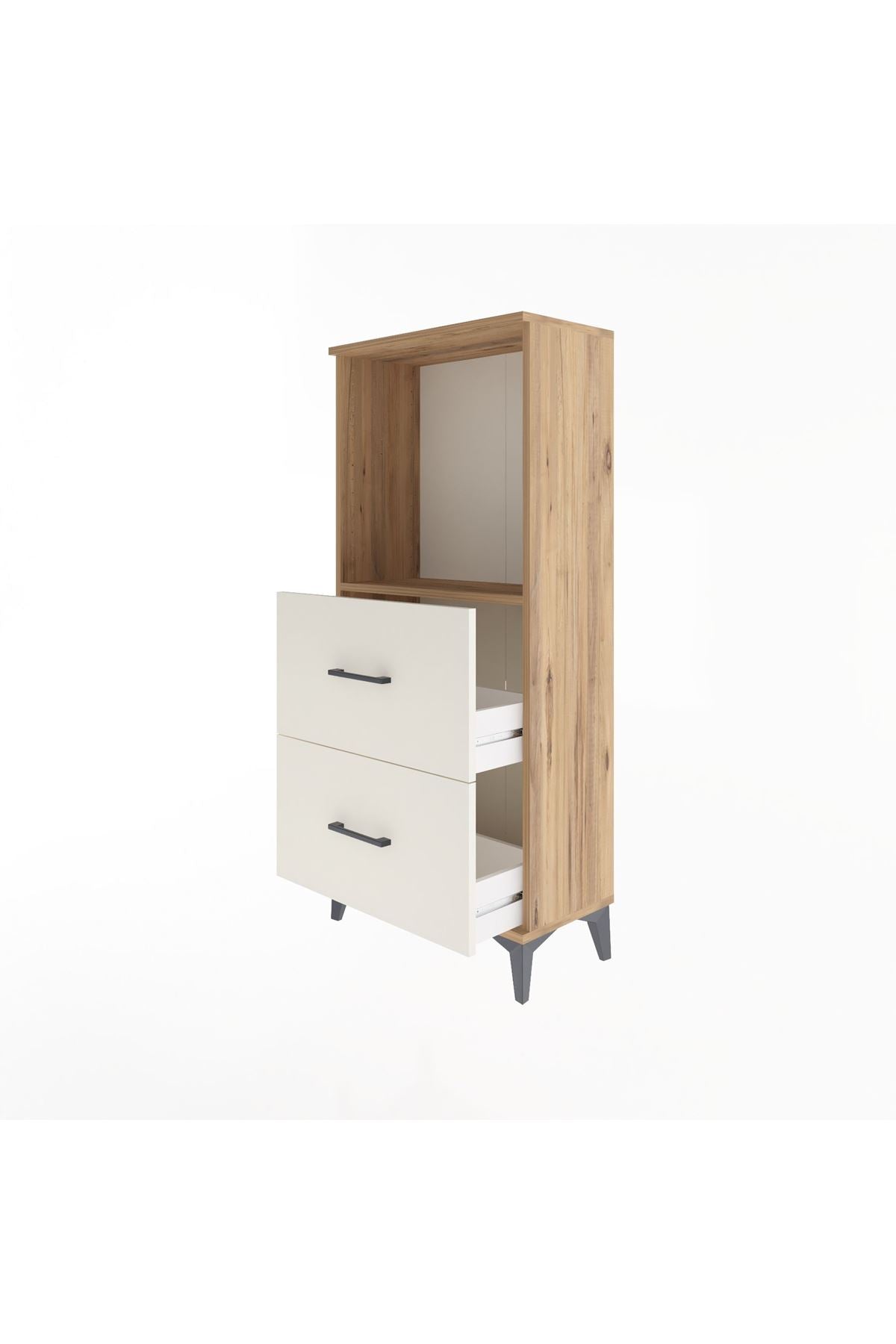 Arges Dolap Tek Raflı 2 Çekmeceli 60x30x134 - S17M031V7A