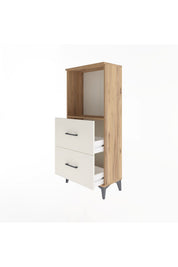 Arges Dolap Tek Raflı 2 Çekmeceli 60x30x134 - S17M031V7A