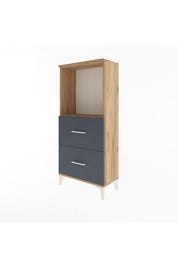 Arges Dolap Tek Raflı 2 Çekmeceli 60x30x134 - S17M031V8A