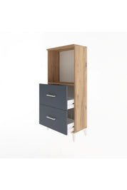 Arges Dolap Tek Raflı 2 Çekmeceli 60x30x134 - S17M031V8A