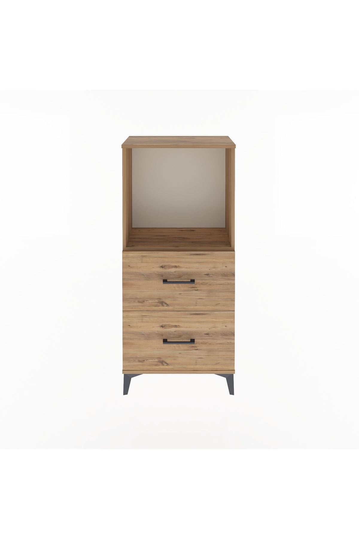 Arges Dolap Tek Raflı 2 Çekmeceli 60x30x134 - S17M031V9A
