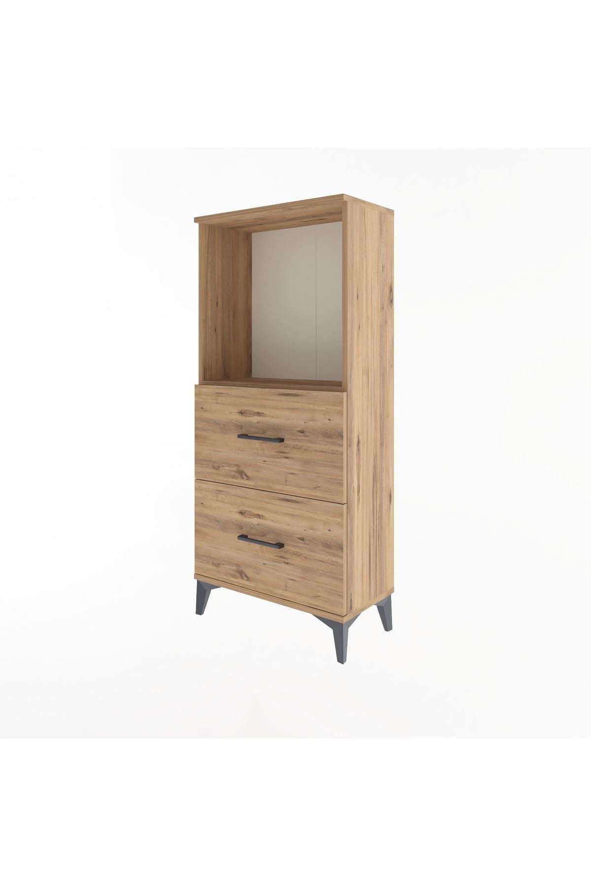 Arges Dolap Tek Raflı 2 Çekmeceli 60x30x134 - S17M031V9A