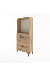 Arges Dolap Tek Raflı 2 Çekmeceli 60x30x134 - S17M031V9A