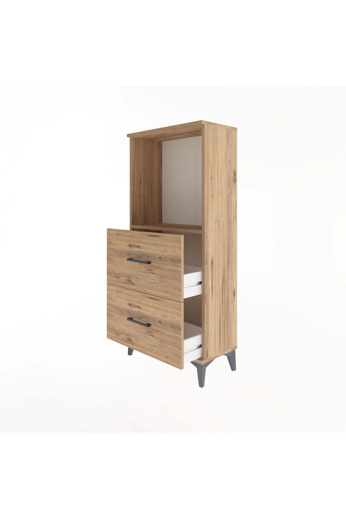 Arges Dolap Tek Raflı 2 Çekmeceli 60x30x134 - S17M031V9A