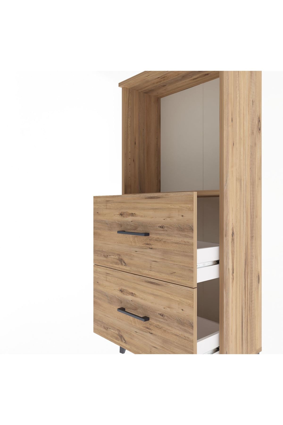 Arges Dolap Tek Raflı 2 Çekmeceli 60x30x134 - S17M031V9A
