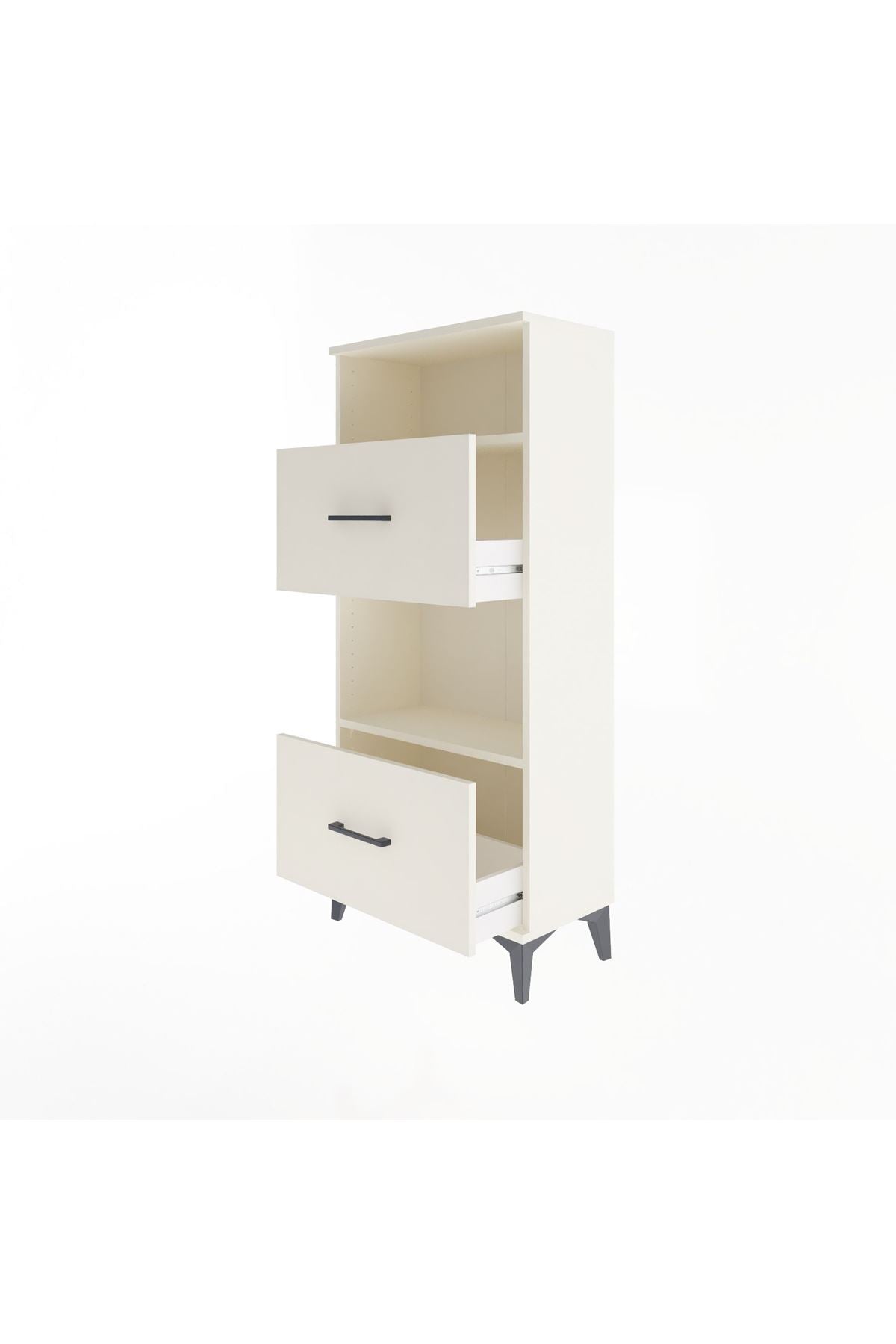 Arges Dolap 2 Raflı 2 Çekmeceli 60x30x134 - S17M032V1A