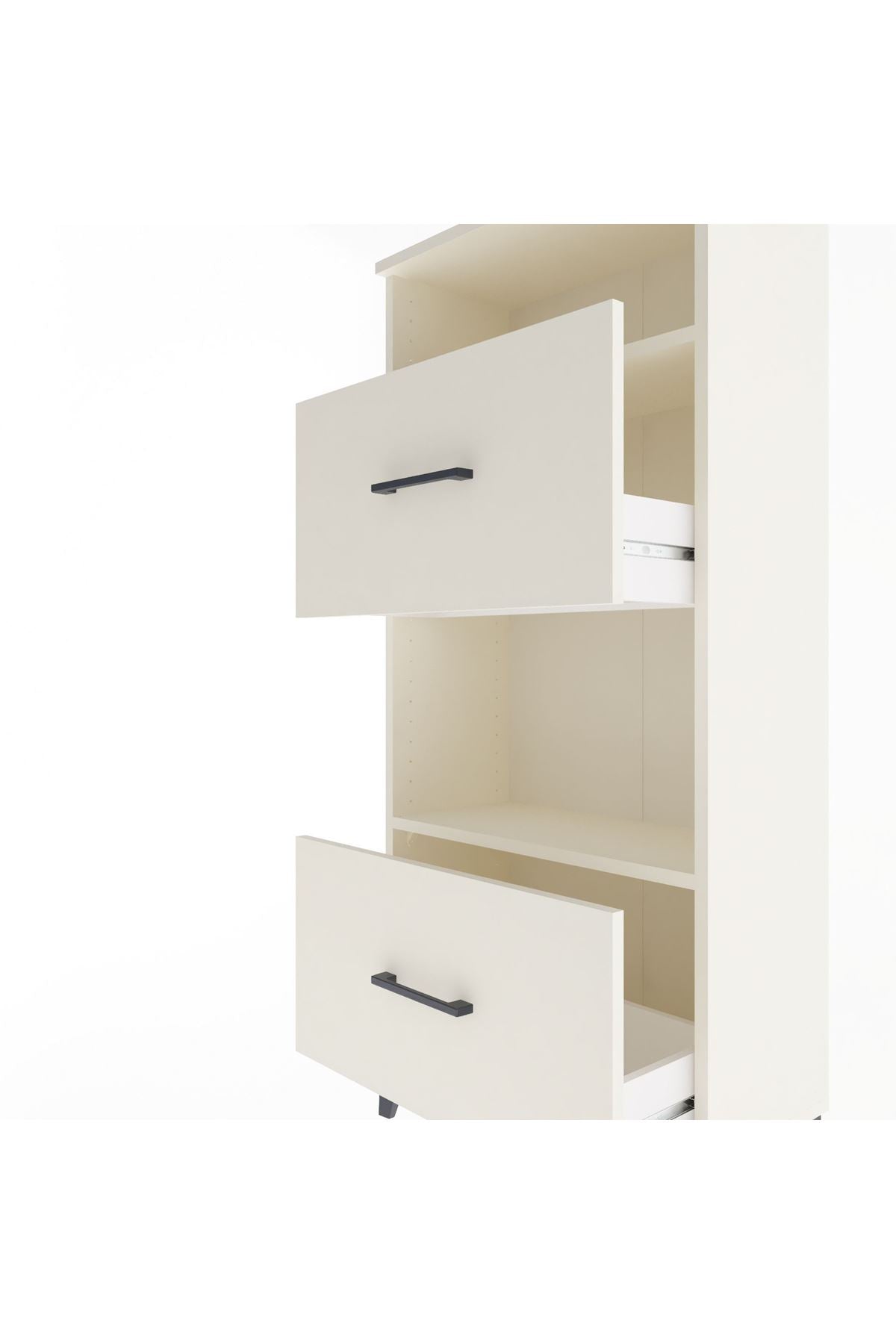 Arges Dolap 2 Raflı 2 Çekmeceli 60x30x134 - S17M032V1A