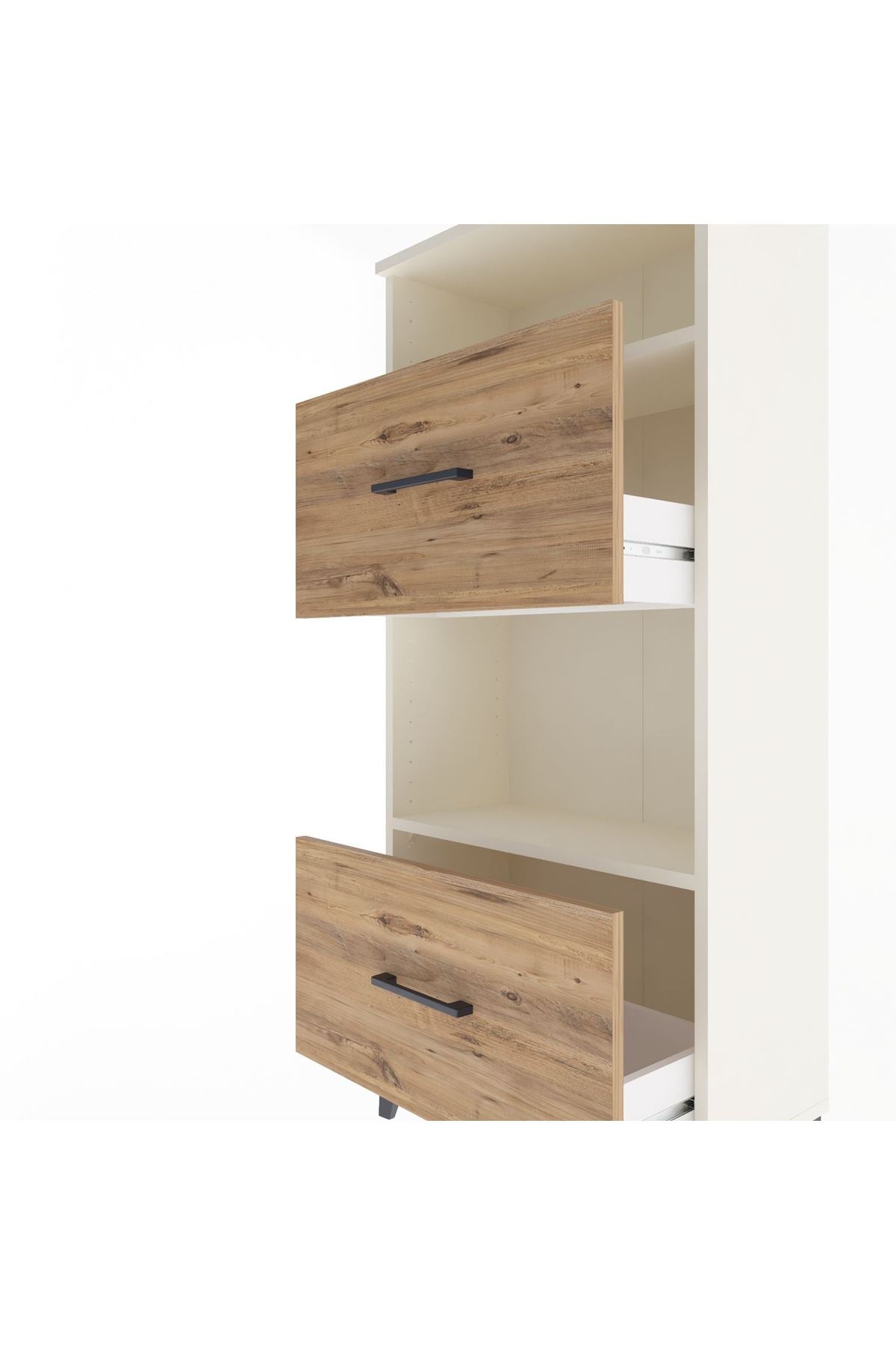 Arges Dolap 2 Raflı 2 Çekmeceli 60x30x134 - S17M032V3A