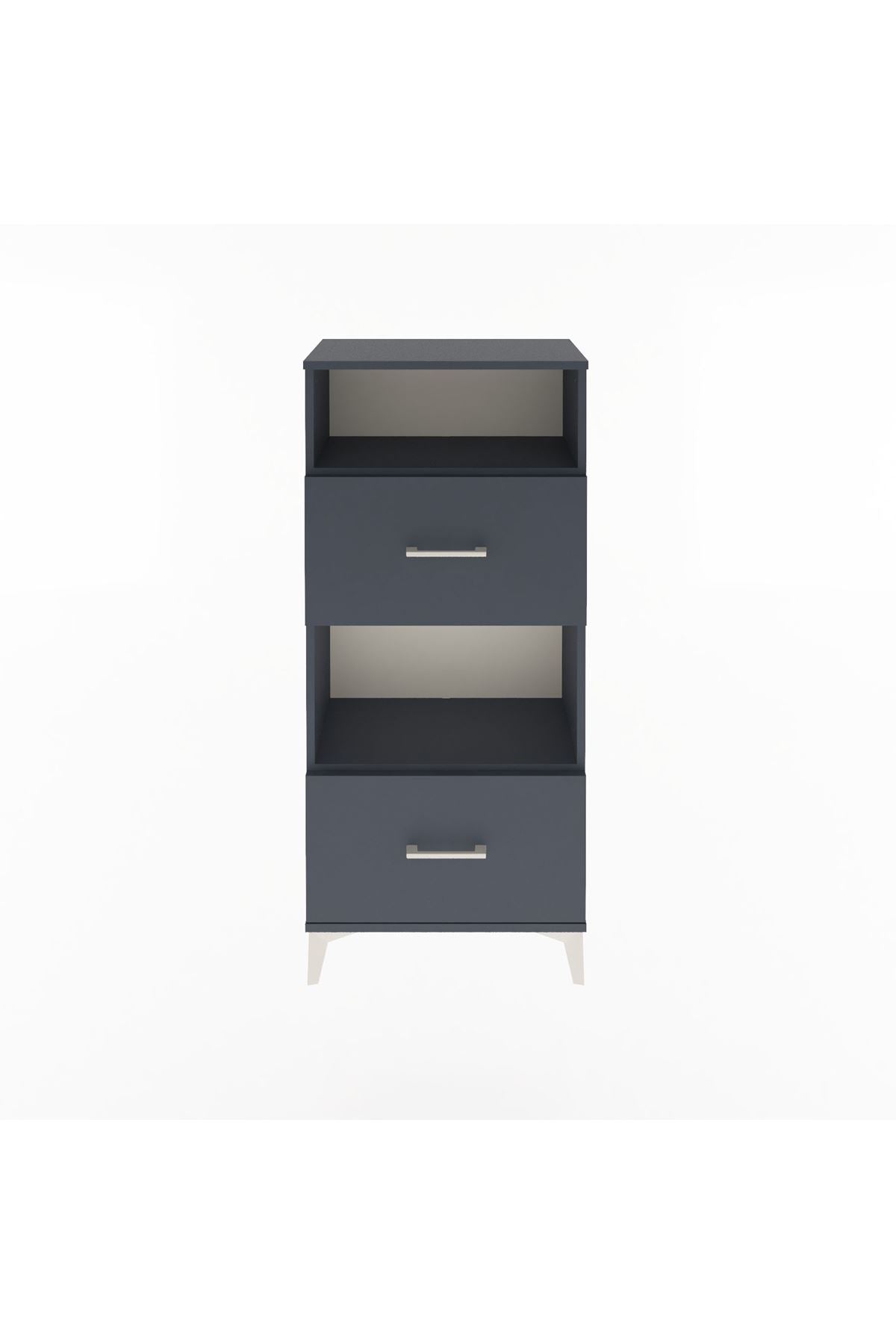 Arges Dolap 2 Raflı 2 Çekmeceli 60x30x134 - S17M032V5A