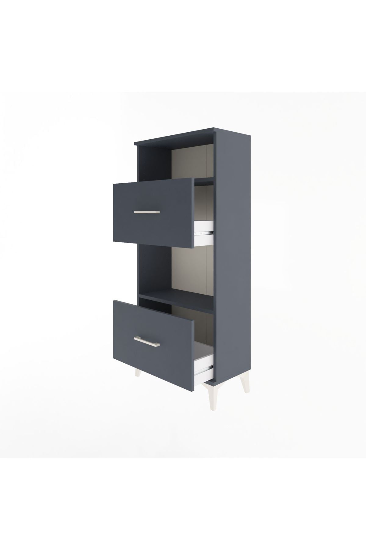 Arges Dolap 2 Raflı 2 Çekmeceli 60x30x134 - S17M032V5A