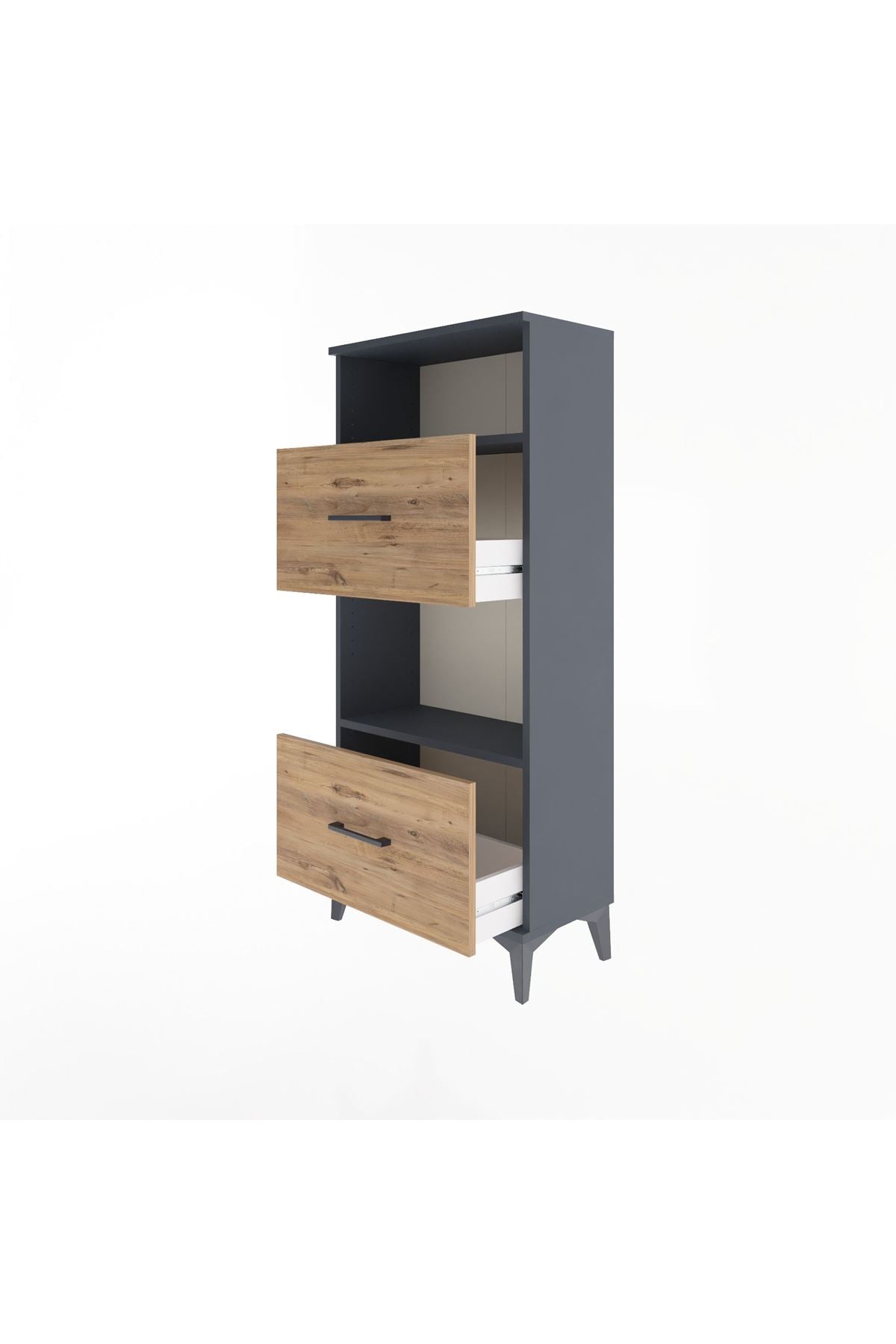 Arges Dolap 2 Raflı 2 Çekmeceli 60x30x134 - S17M032V6A