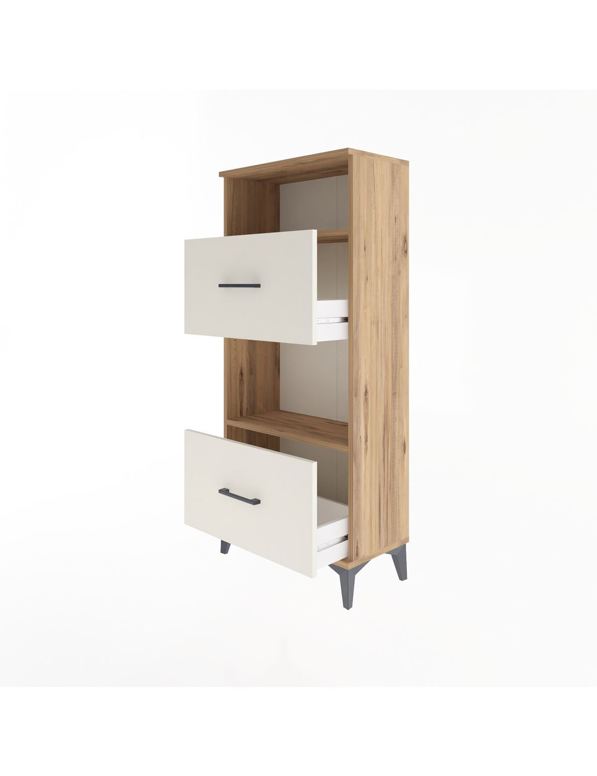 Arges Dolap 2 Raflı 2 Çekmeceli 60x30x134 - S17M032V7A