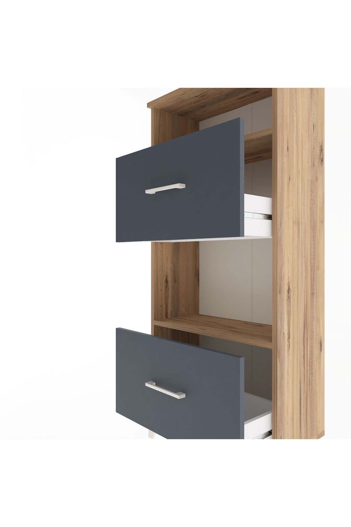 Arges Dolap 2 Raflı 2 Çekmeceli 60x30x134 - S17M032V8A