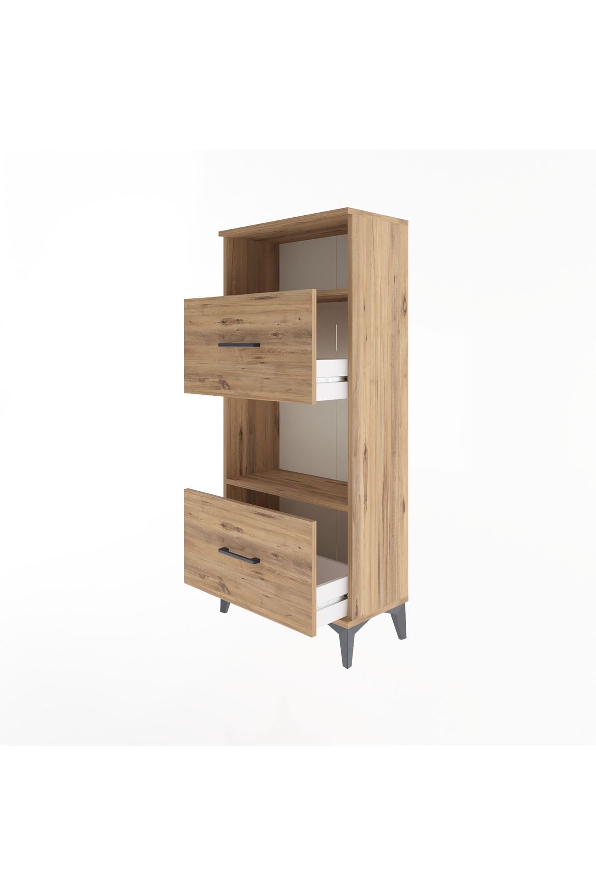 Arges Dolap 2 Raflı 2 Çekmeceli 60x30x134 - S17M032V9A