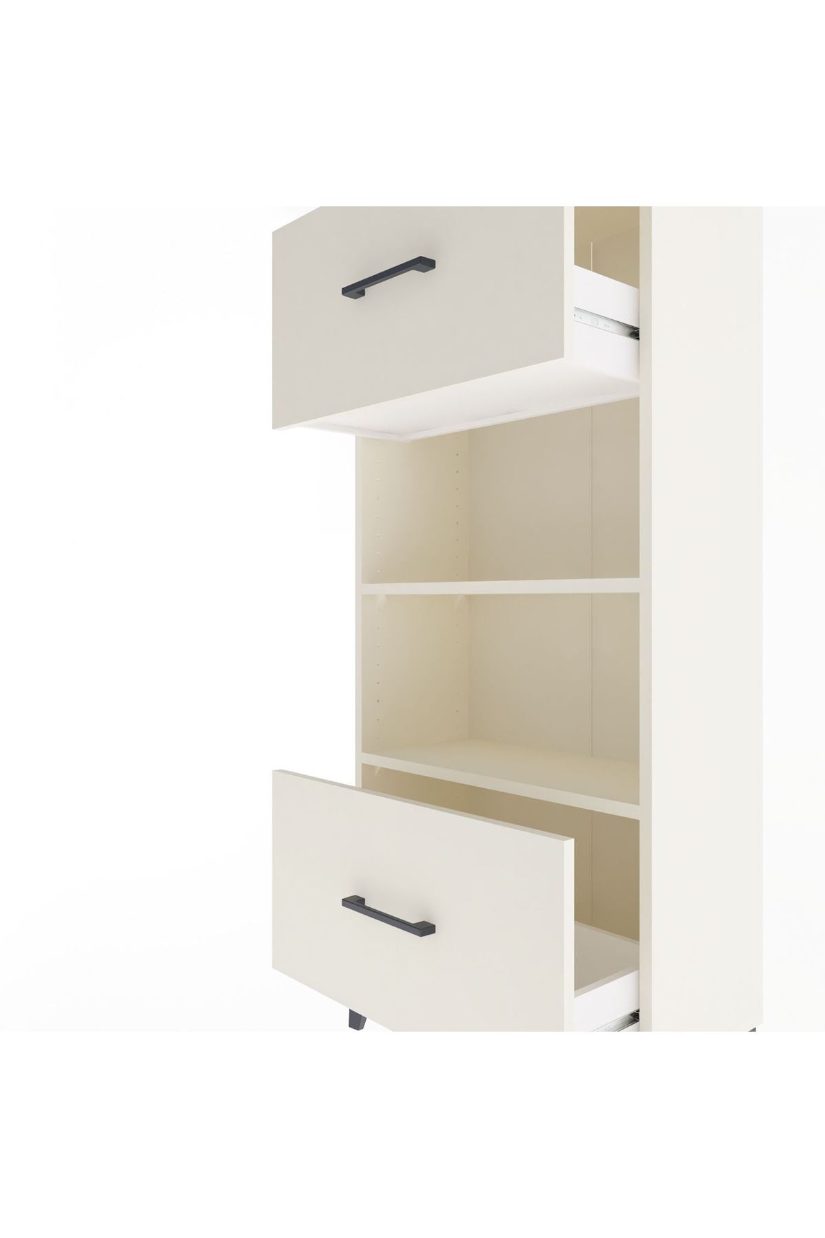 Arges Dolap 2 Raflı 2 Çekmeceli 60x30x134 - S17M033V1A