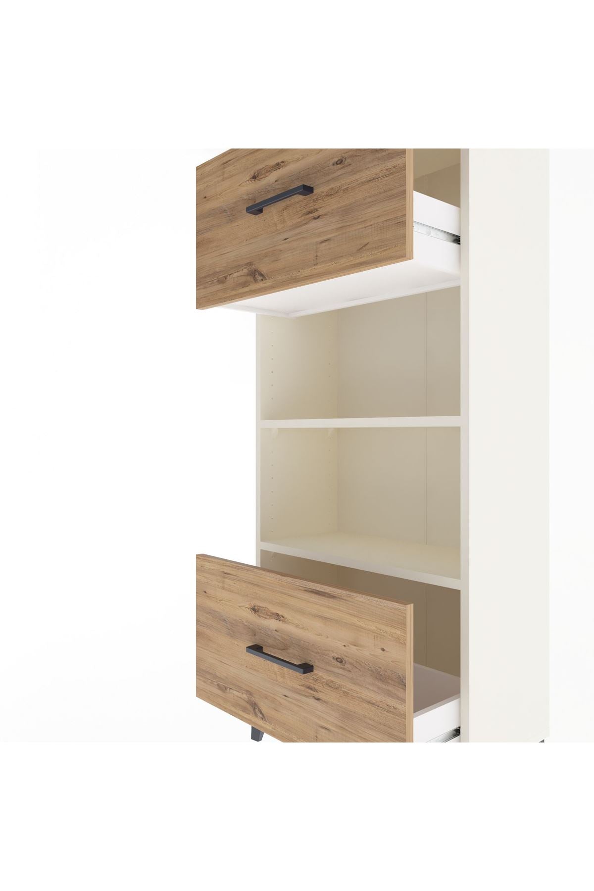 Arges Dolap 2 Raflı 2 Çekmeceli 60x30x134 - S17M033V3A