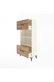 Arges Dolap 2 Raflı 2 Çekmeceli 60x30x134 - S17M033V3A