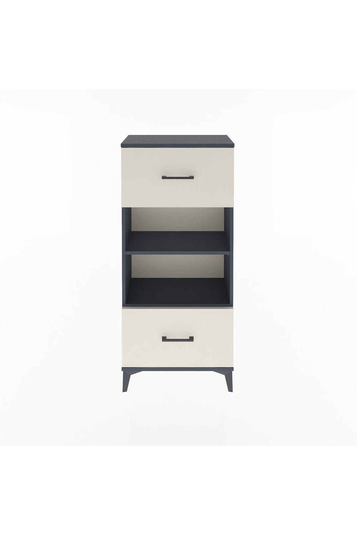 Arges Dolap 2 Raflı 2 Çekmeceli 60x30x134 - S17M033V4A