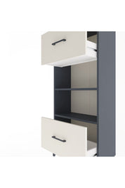 Arges Dolap 2 Raflı 2 Çekmeceli 60x30x134 - S17M033V4A