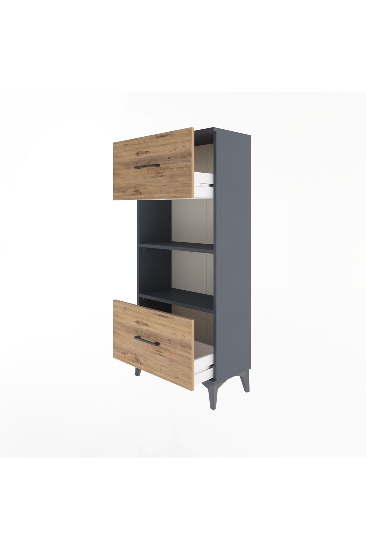 Arges Dolap 2 Raflı 2 Çekmeceli 60x30x134 - S17M033V6A