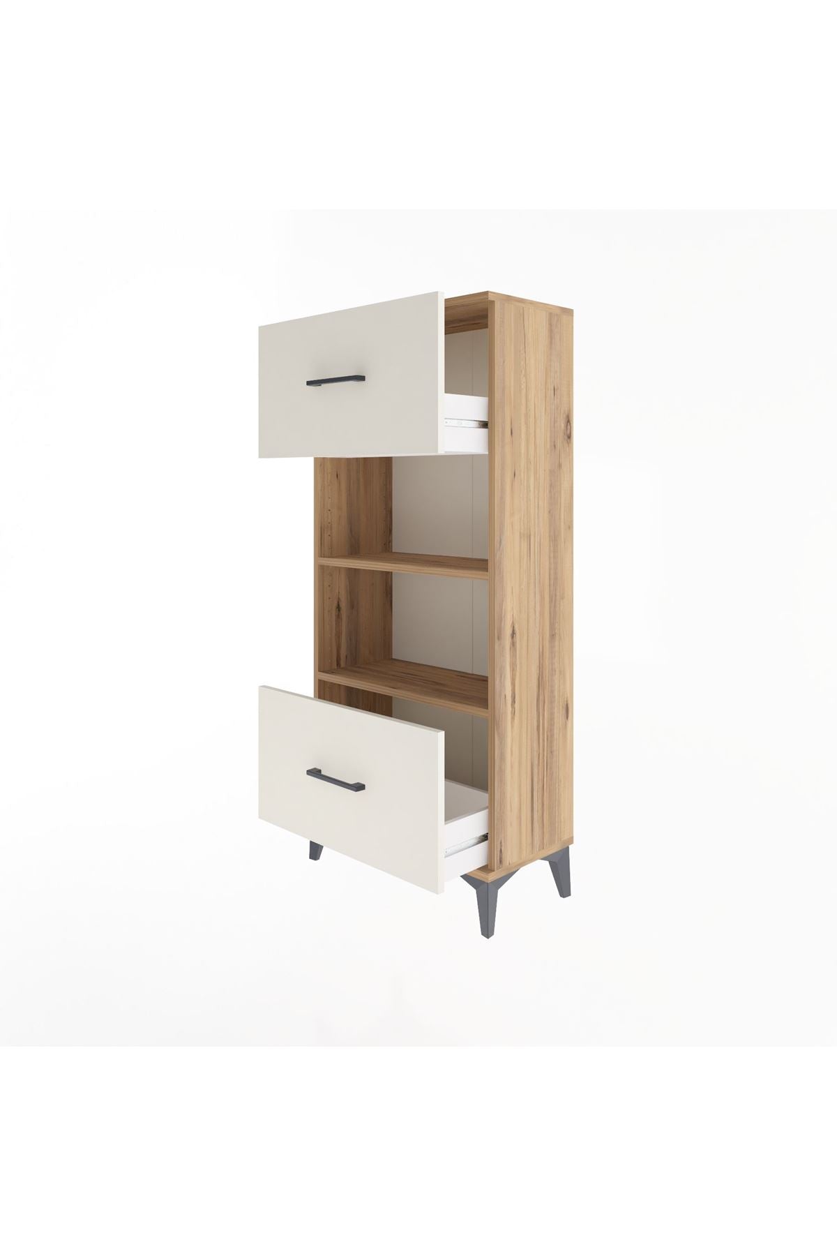 Arges Dolap 2 Raflı 2 Çekmeceli 60x30x134 - S17M033V7A