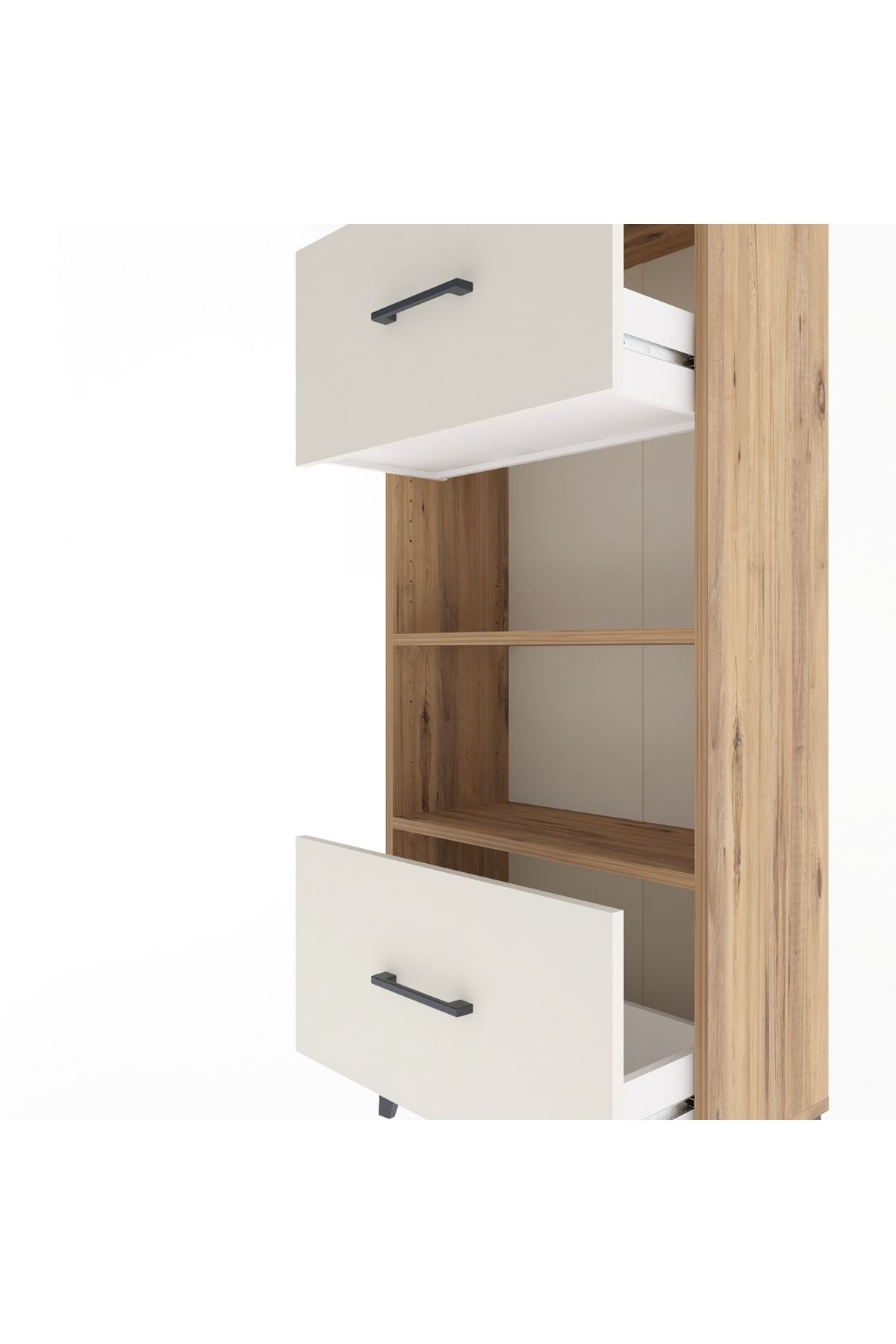 Arges Dolap 2 Raflı 2 Çekmeceli 60x30x134 - S17M033V7A