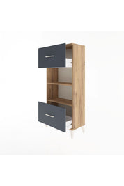 Arges Dolap 2 Raflı 2 Çekmeceli 60x30x134 - S17M033V8A