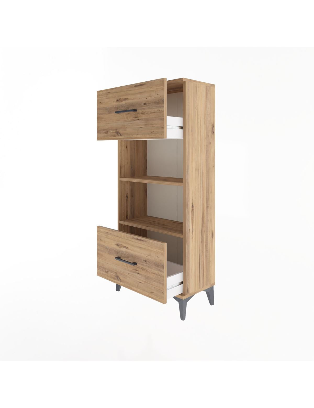 Arges Dolap 2 Raflı 2 Çekmeceli 60x30x134 - S17M033V9A