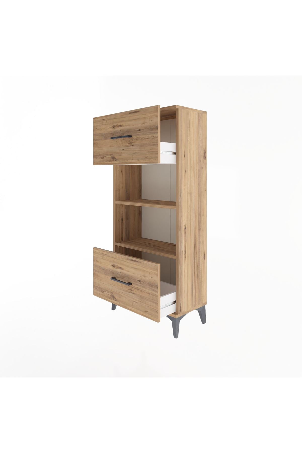 Arges Dolap 2 Raflı 2 Çekmeceli 60x30x134 - S17M033V9A