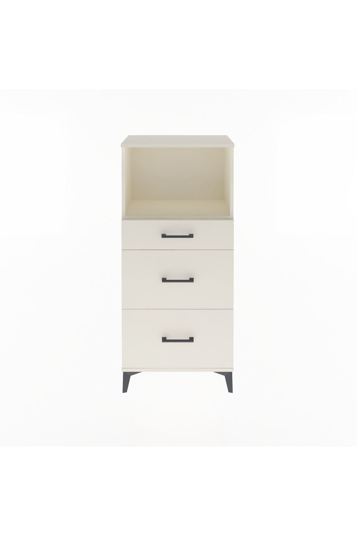 Arges Dolap Tek Raflı 3 Çekmeceli 60x30x134 - S17M034V1A
